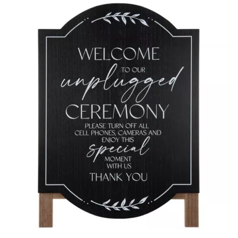 Unplugged Ceremony Sign